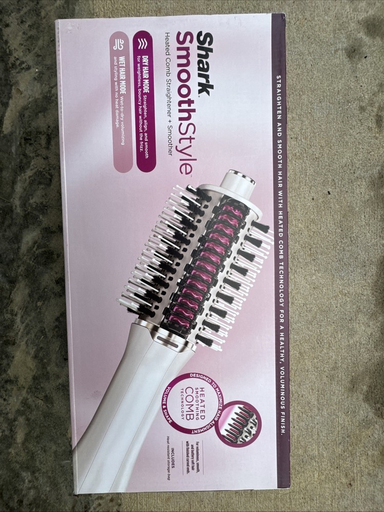 Shark SmoothStyle Heated Comb and Blow Dryer Brush, Dual Mode, For All Hair