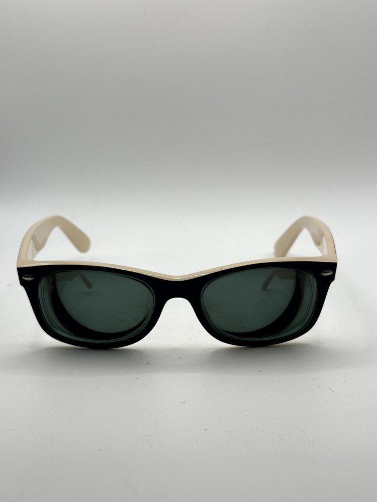 Ray-Ban New Wayfarer RB2132 Men's Beige Black Square Sunglasses FRAMES ONLY