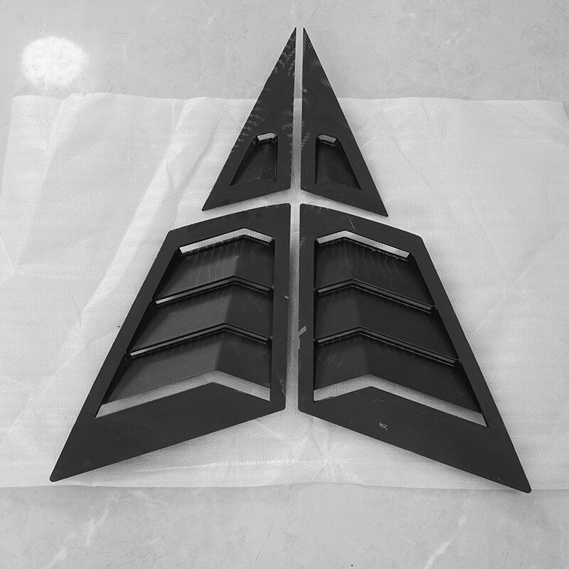 Carbon Look Quarter Window Louver Cover Trim For Honda Civic G9 12-15 Side Vent