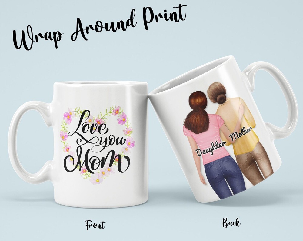 Love You Mom Mug Personalized Mom Mug Mother Daughter Gift Customizable Mug