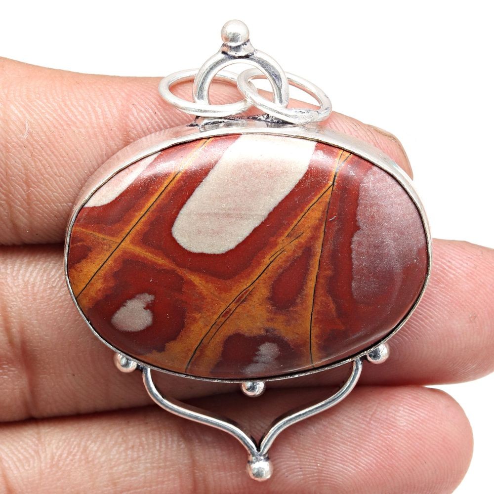 Pendant Designer Jasper Gemstone Gift For Her Silver Jewelry 2