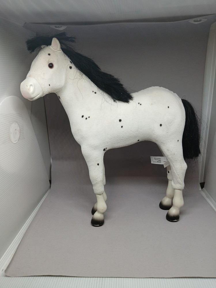 American Girl Doll White Spotted Horse Retired 14” Large