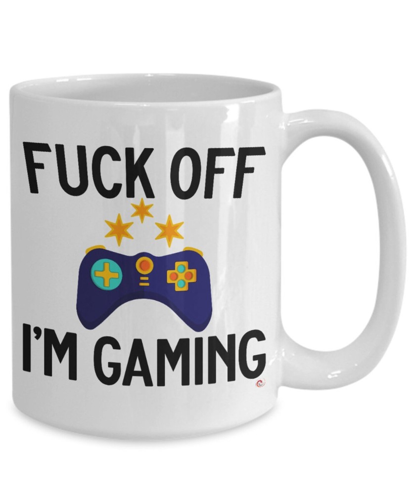 Funny Gamer Mug Fck Off I'm Gaming Coffee Cup White