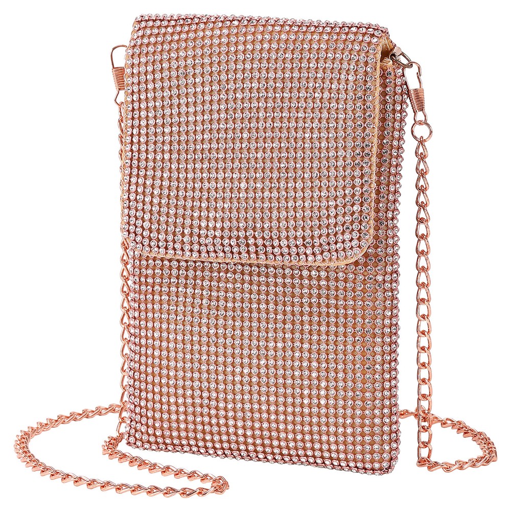 Clutch Purse Evening Bag, Crossbody Bag for Women Wedding Club Rose Pink