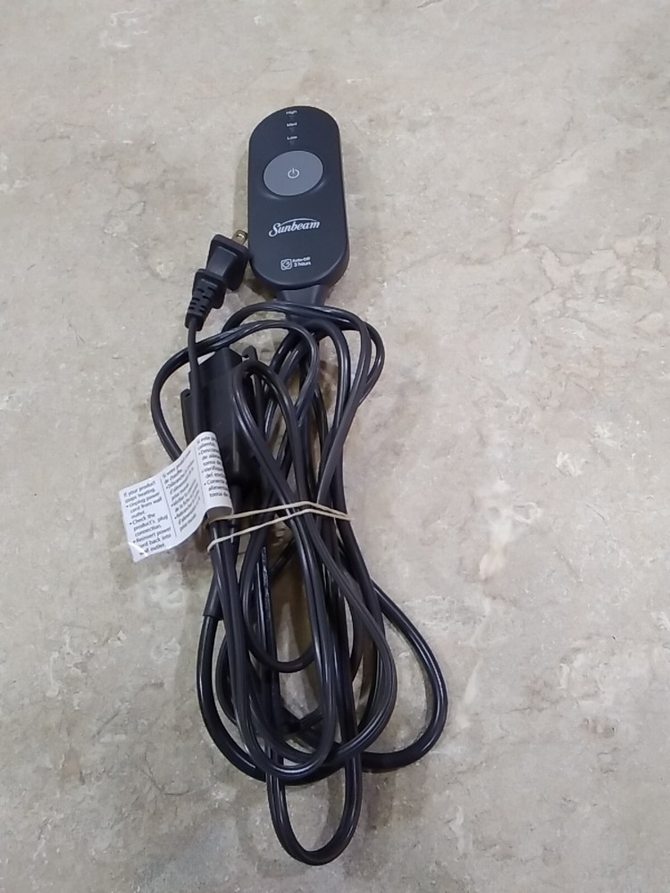 Sunbeam Style AA85 Electric Heated Blanket Controller 3-Prong Power Cord-Tested
