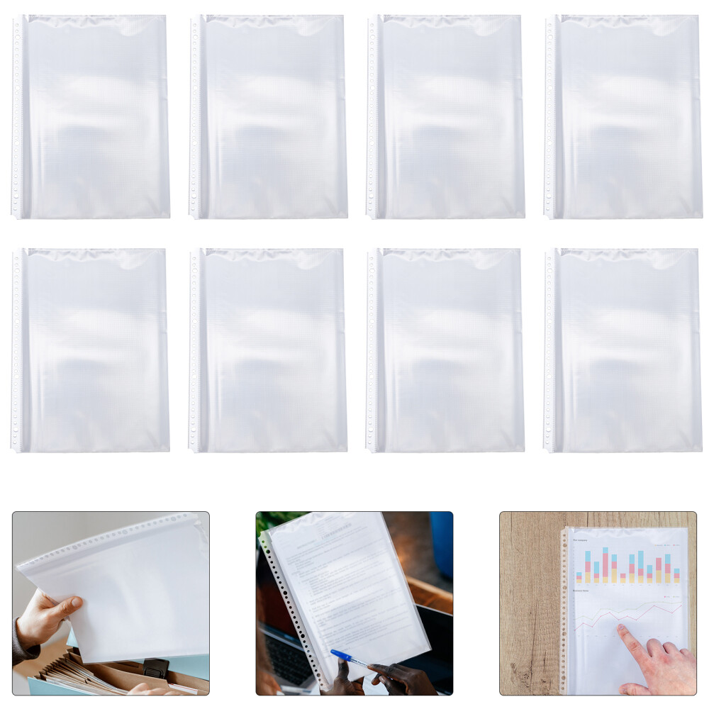 100 Pcs Inner Paper Protectors Clear Document Filing Bags inside Folder Office