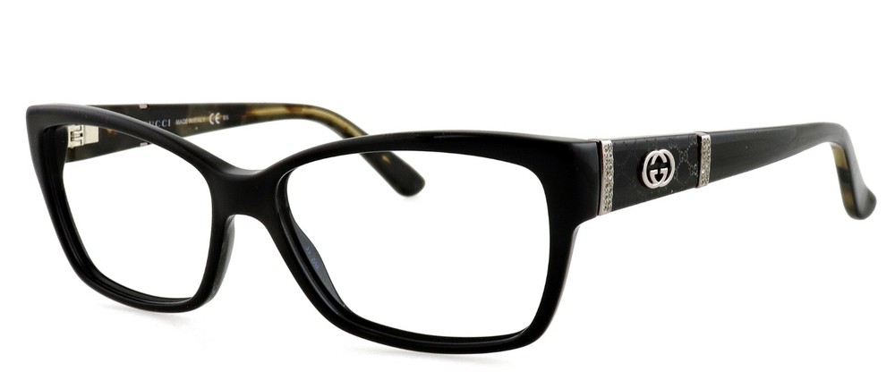 GUCCI GG3559 L73 53mm Black Havana GG Eyeglasses Frames Made in Italy