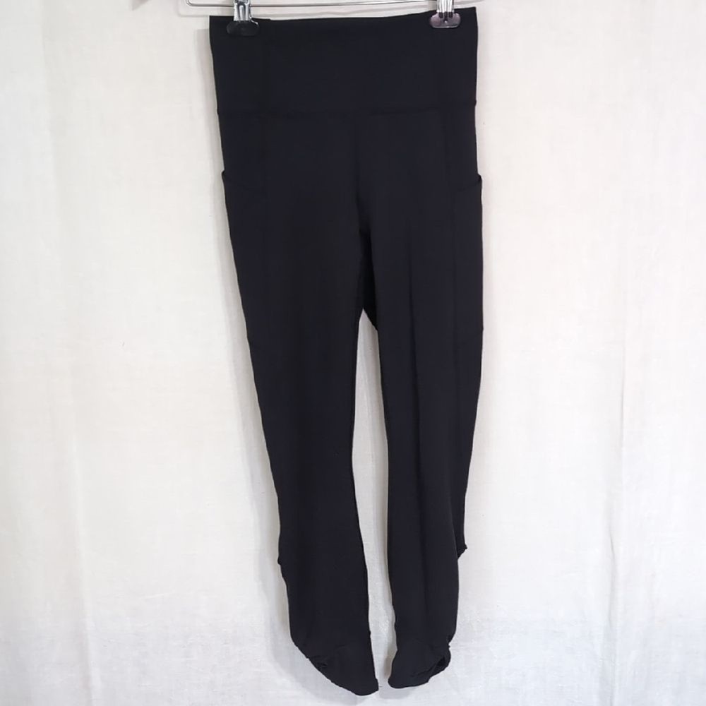 Fabletics Womens Oasis PureLuxe Black 7/8 Twist Leggings Size XS