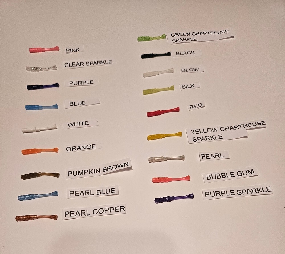 Soft Plastics tails 100 - Mix or Match  Choose Colors *3 free jigs for tails