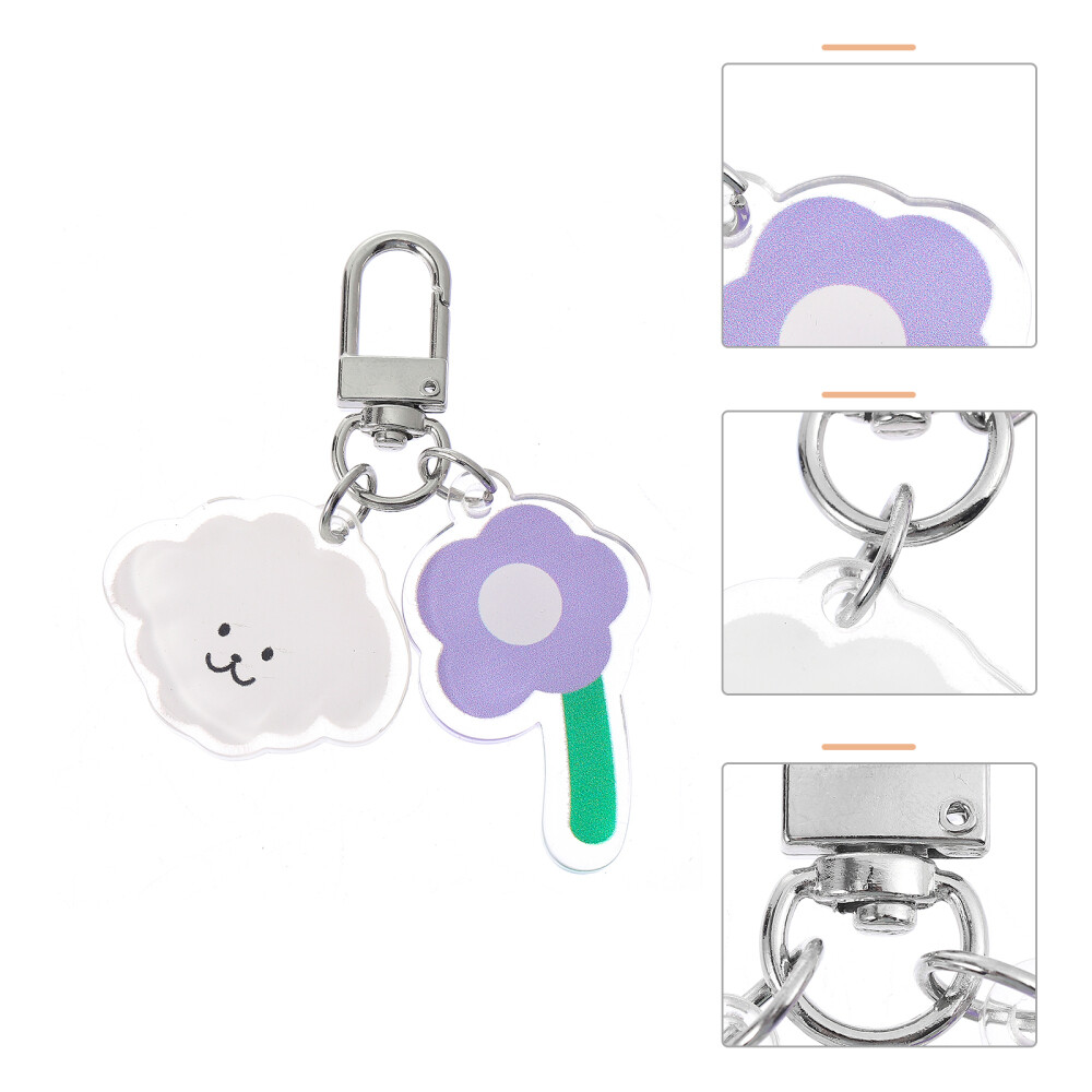 3 Pcs Key Charms Coin Chain Bag Pendants Exquisite Keychains Lovers