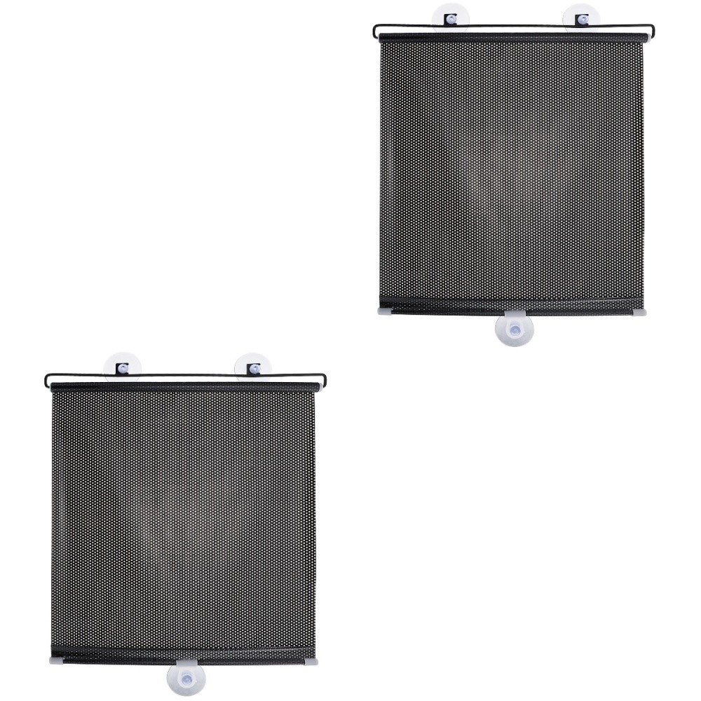Blackout Roller Blinds for Baby 2-Pack Suction Cup Window Sunshade Shades