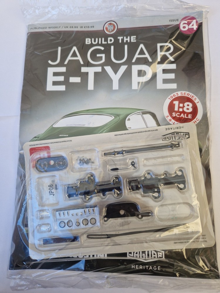 Build Your Own 1/8 Scale Jaguar E-Type Car Kit Issue 64 with Parts  