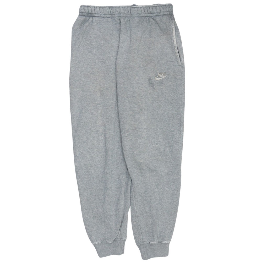 Nike Mens Joggers Grey Fleece Tapered Sweatpants Elastic Waist Cuffed Pockets XS