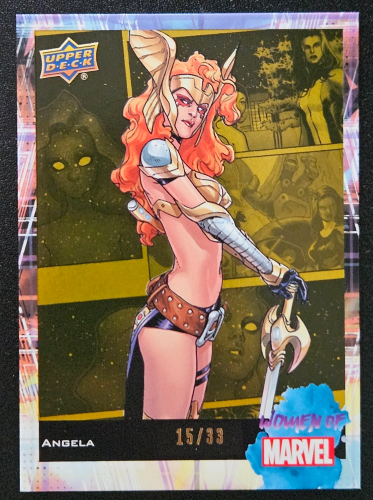 ANGELA 2024 Upper Deck Women of Marvel Light FX Gold #69 15/33