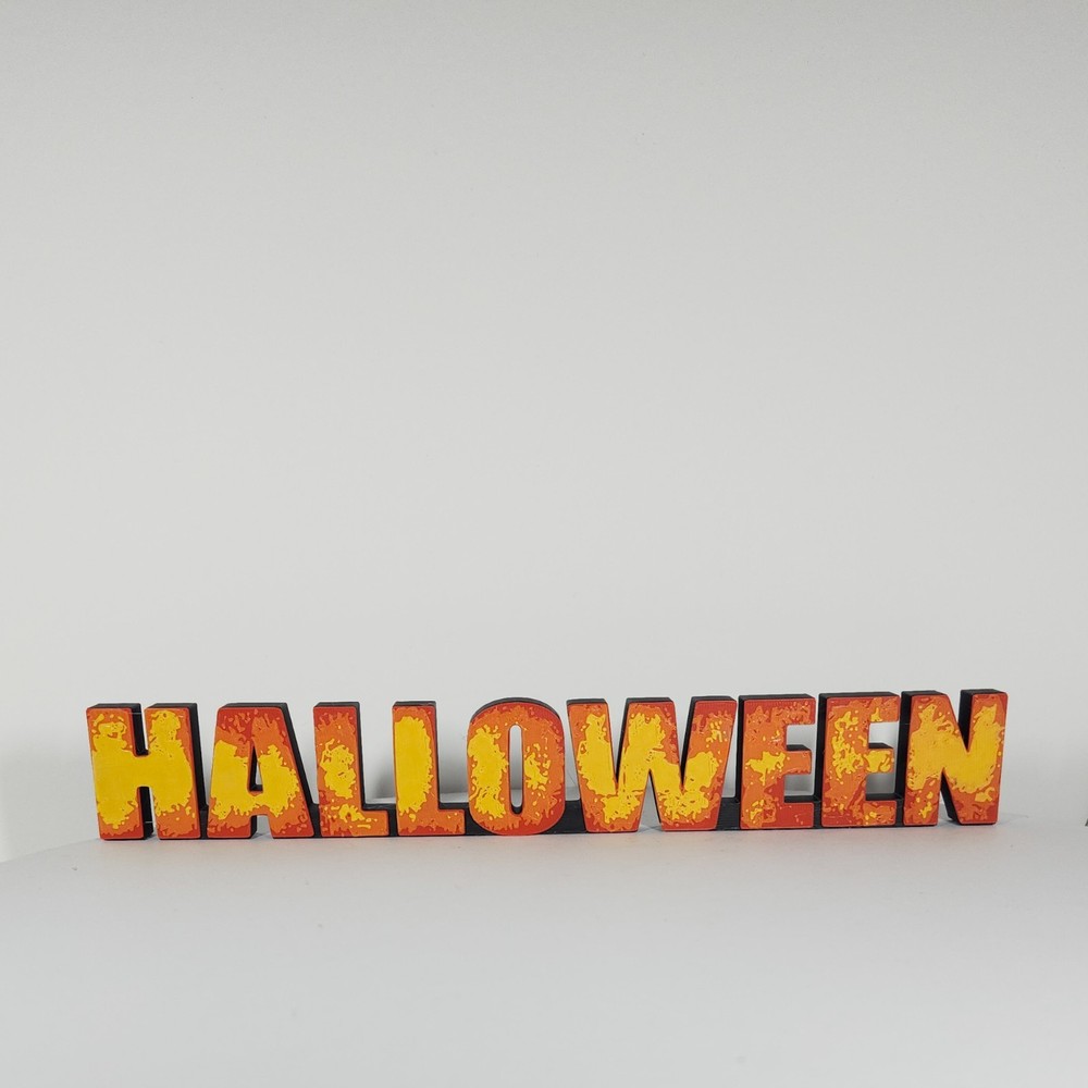 Halloween 3d Printed Sign Logo Stand
