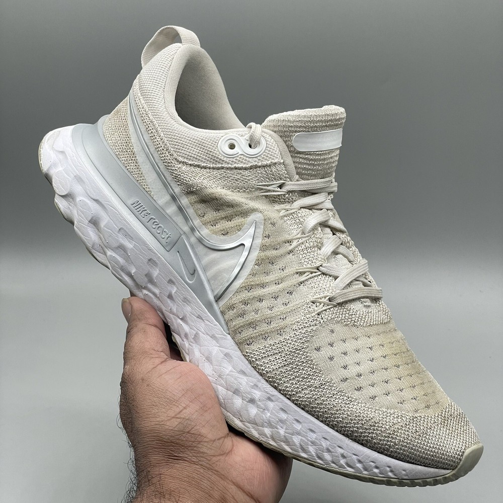 Nike Womens React Infinity Run FK 2 CT2423-102 White Running Shoes Sneakers 9.5
