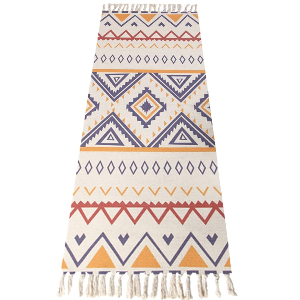 Handmade Organic Cotton Non-Slip Yoga Mat Eco-Friendly Handwoven