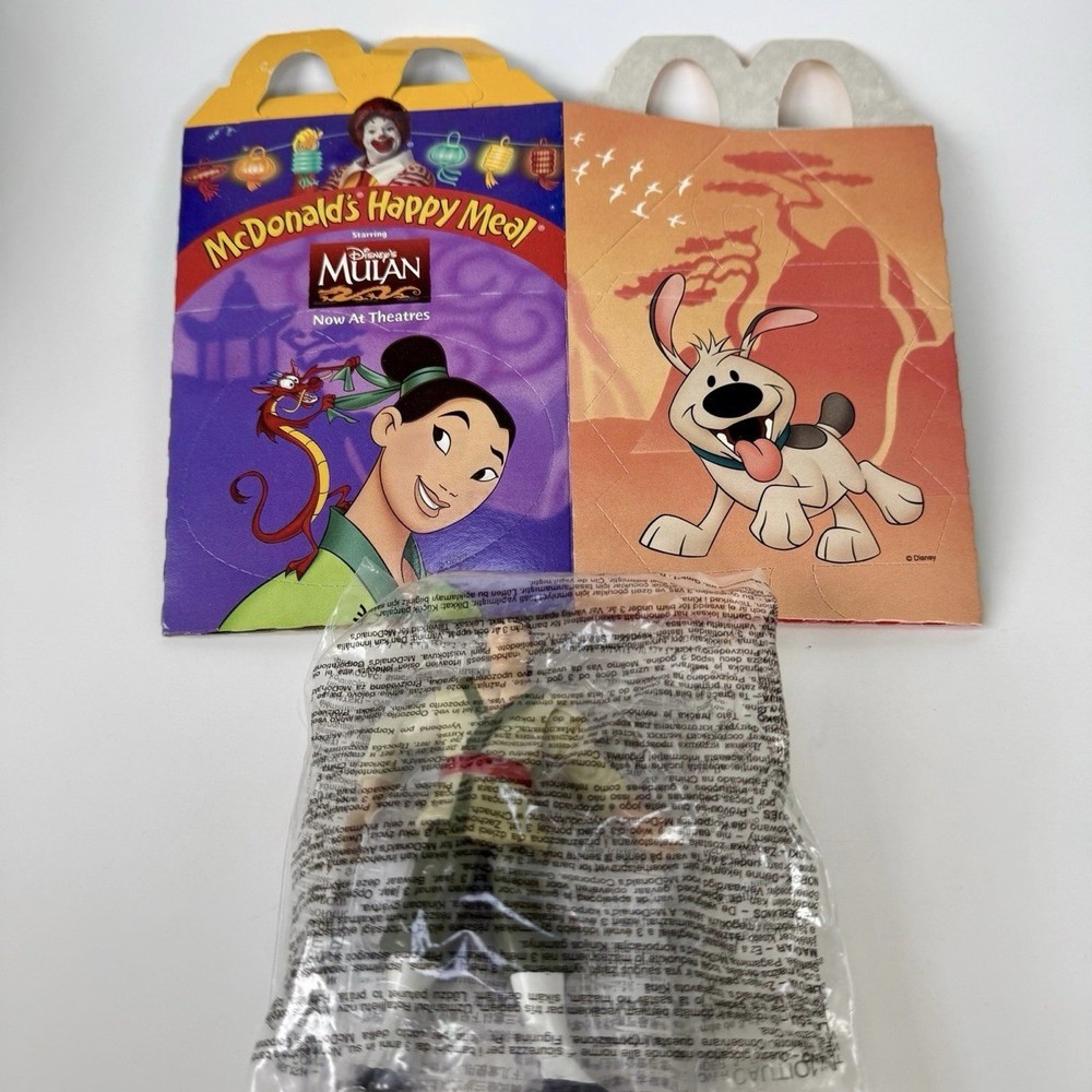 Disney Vintage McDonald’s Mulan Figure NEW & Sealed w/Happy Meal Cardboard Box￼
