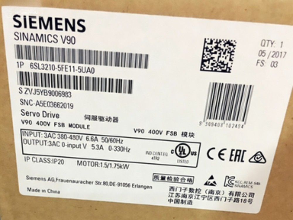 1PC NEW Siemens Servo Driver 6SL3210-5FE11-5UA0 6SL3 210-5FE11-5UA0