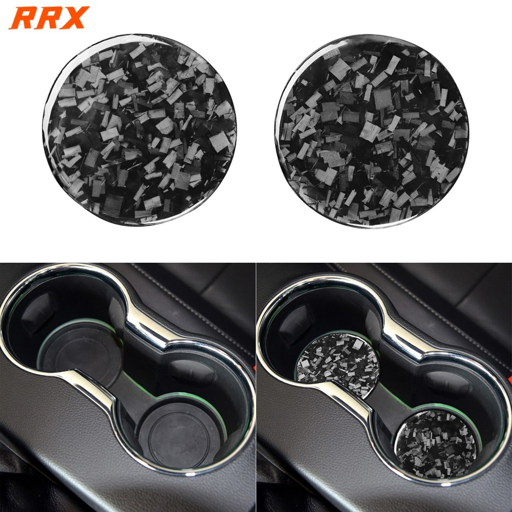 2015-23 Ford Mustang GT Forged Carbon Fiber Cup Holder Slot Cover Trim