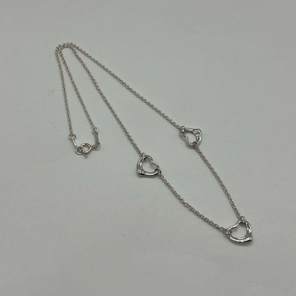 Vintage Tiffany Elsa Peretti 3-Row Open Heart Necklace Pre-Owned