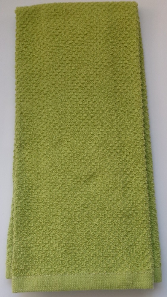 FULL uncut SOLID PEA GREEN Big One Cotton Kitchen Towel NEW