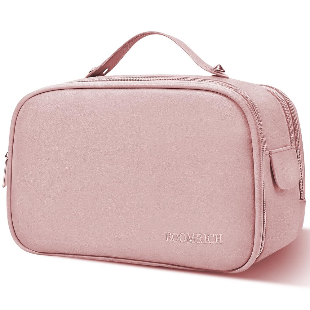 BOOMRICH Large Waterproof Travel Makeup Bag for Women with Toiletry Organizer