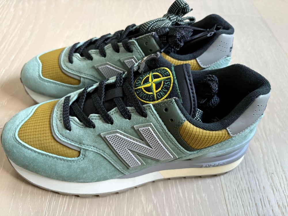 Size 6.5 - New Balance Stone Island x 574 Legacy Light Green