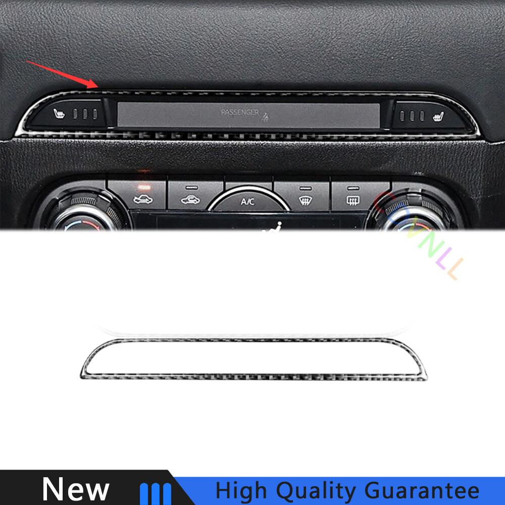 For Mazda CX-5 2017-2021 Real Carbon Fiber Center Console Seat Heater Cover Trim