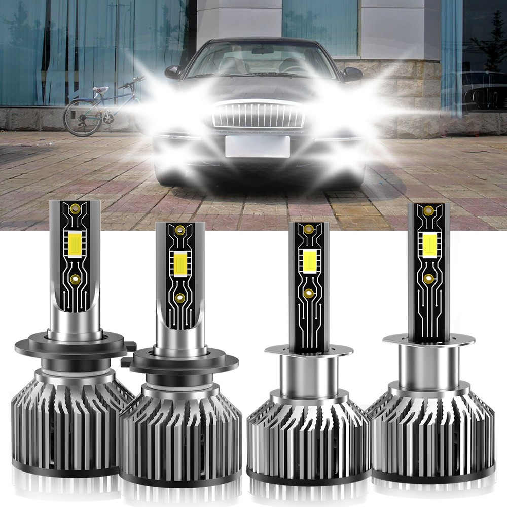 H1 H7 LED Headlight Bulbs Kit High Low Beam for Hyundai Sonata 2002-2008