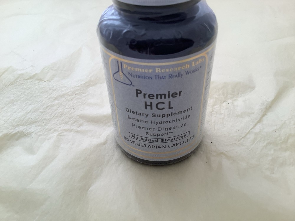 Premier Research Labs HCL Betaine Hydrochloride 90 Vegan Capsules for Digestive Support