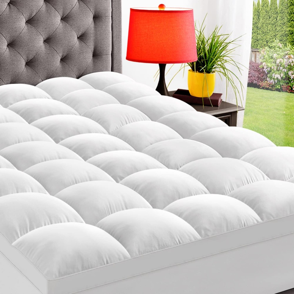 Queen Mattress Topper for Back Pain, Extra Thick Mattress Pad Cover, Plush So...