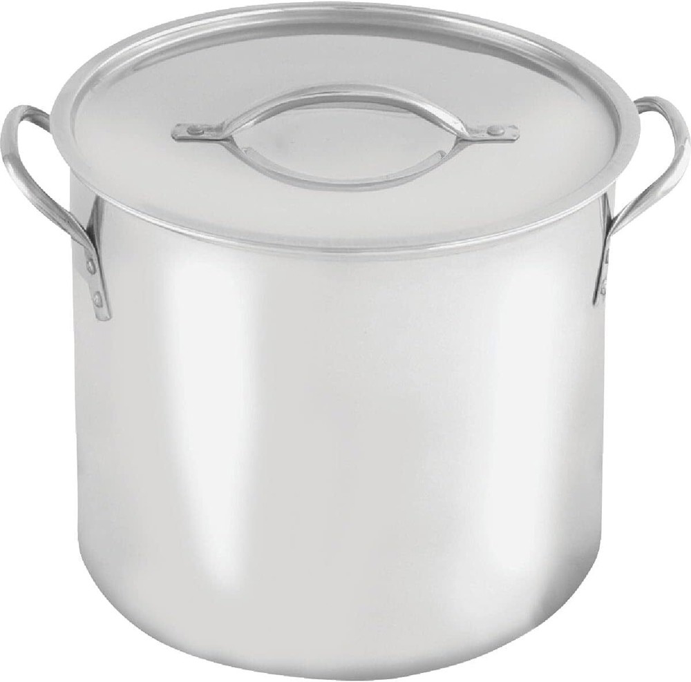 Stainless Steel 12-Quart Stockpot with Lid for Simmering and Cooking