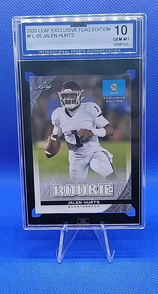 Jalen Hurts 2020 Leaf Exclusive Flag Edition GEM MT 10 Rookie Card