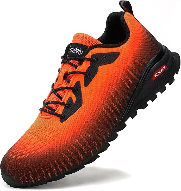 Kricely Men's Trail Running Shoes Fashion Walking Hiking Sneakers for Men Tennis