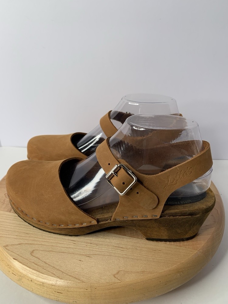 Lotta From Stockholm Lotta's Highwood Brown Clogs brown leather Nubuck 40 US 9