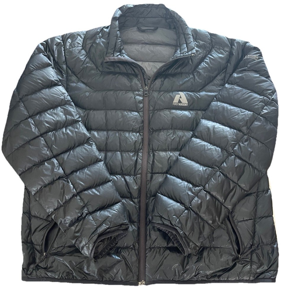 Eddie Bauer First Ascent EB800 Goose Down Jacket Black Men’s Sz XL Bubble