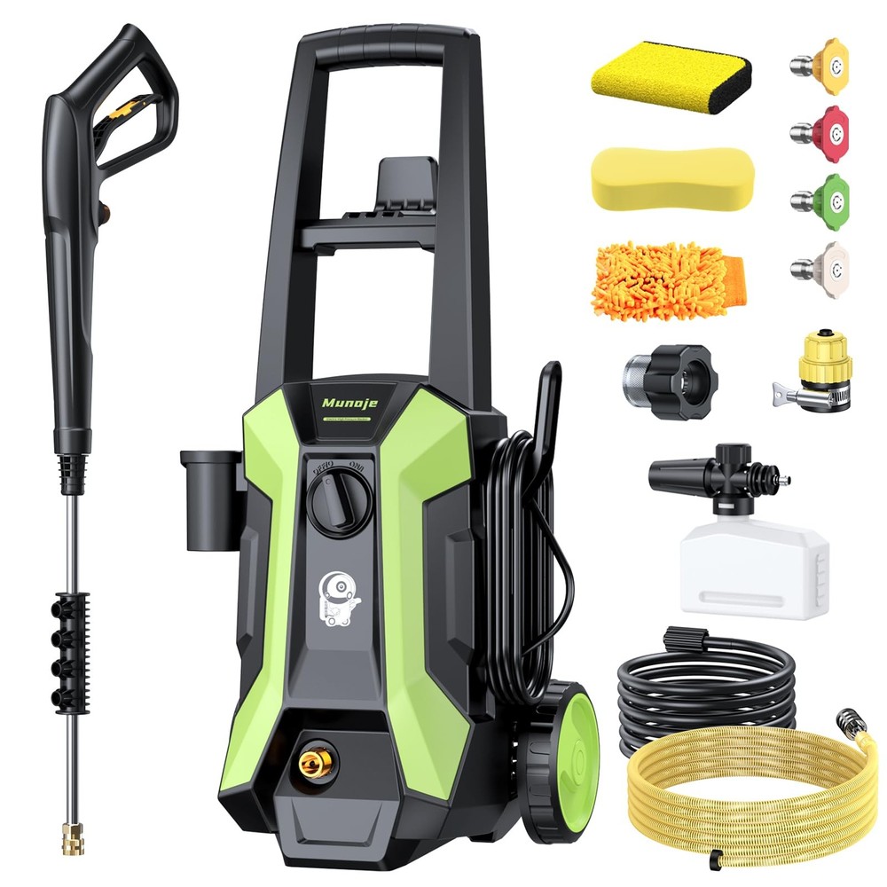 2600PSI Electric Pressure Washer with 4 Nozzles & Foam Cannon 2.0 GPM