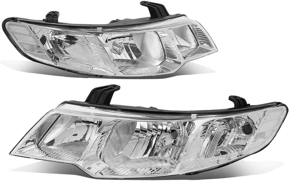 Upgrade 10-13 Kia Forte Headlights with Easy-Install Chrome Lamp Set