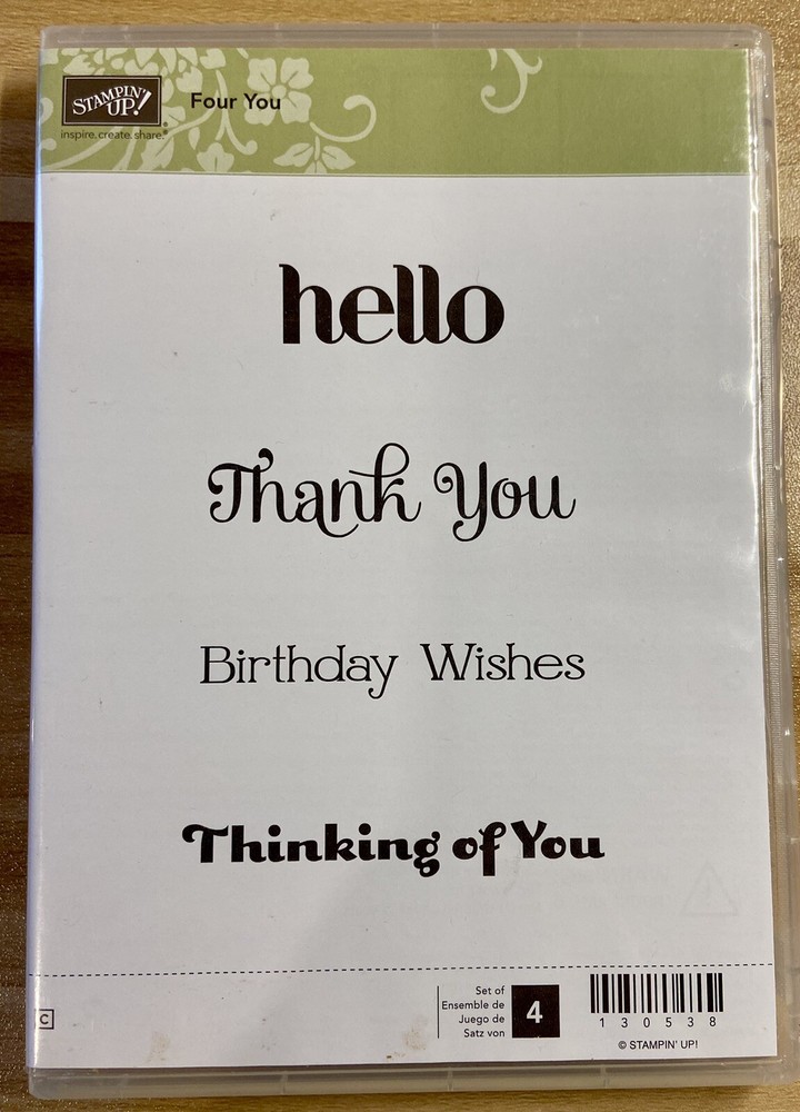 Stampin'Up! FOUR YOU Rubber stamp set