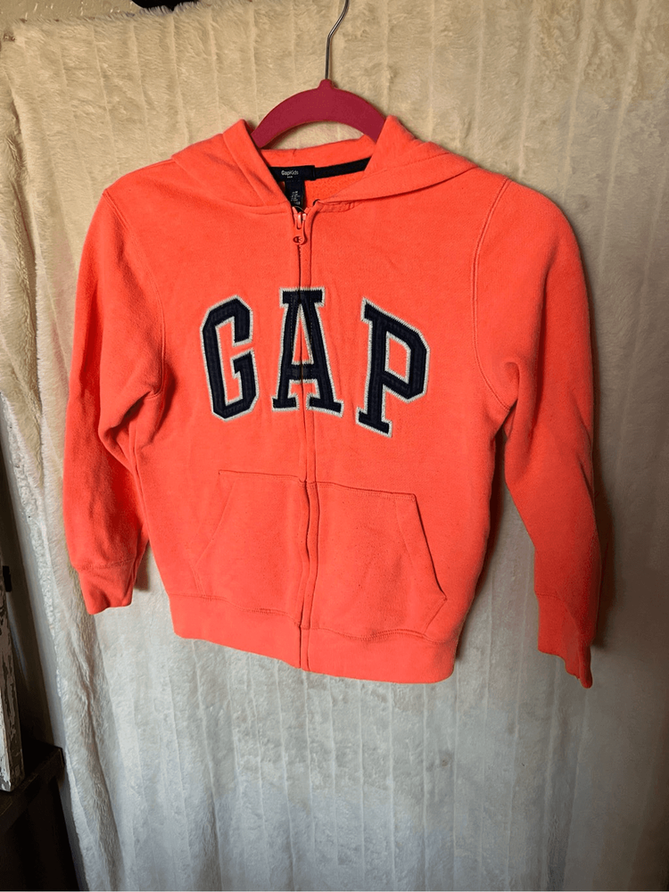 GAP Kids Orange & Blue Full Zip Hoodie Kids Size Medium