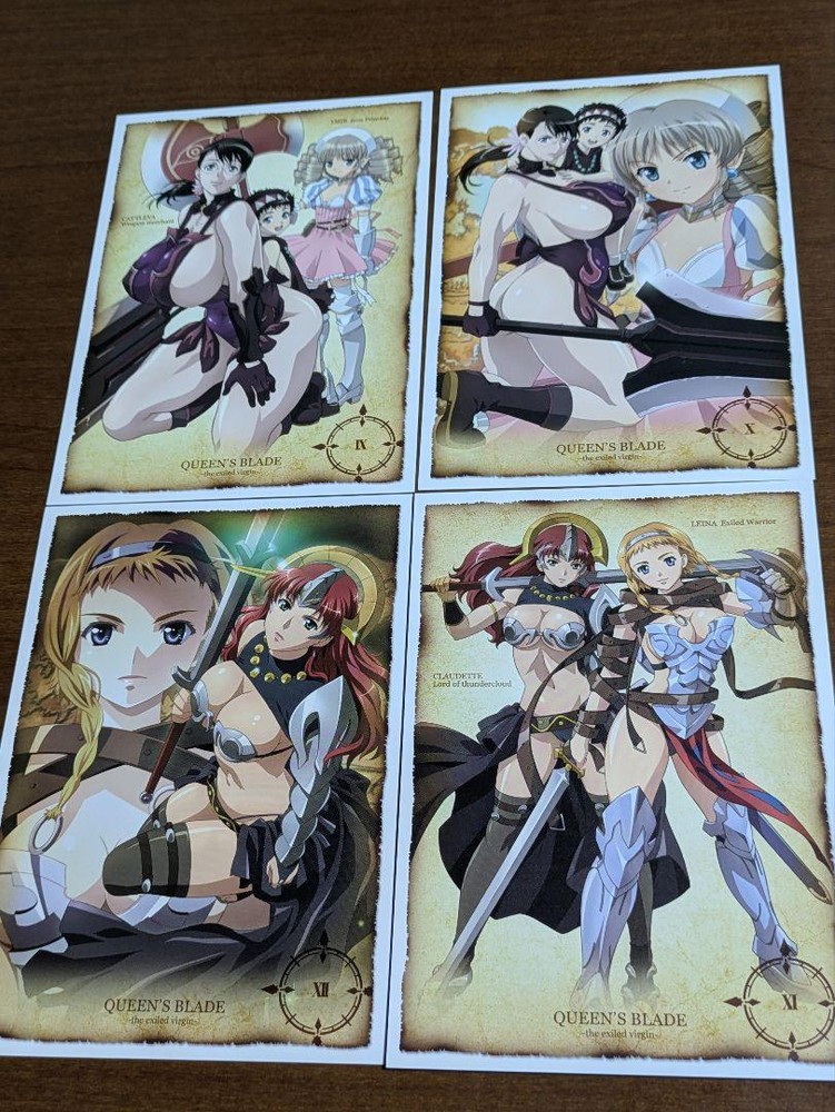 Queen's Blade Wandering Warrior Anime Postcard Set of 4 Bonus Purchase