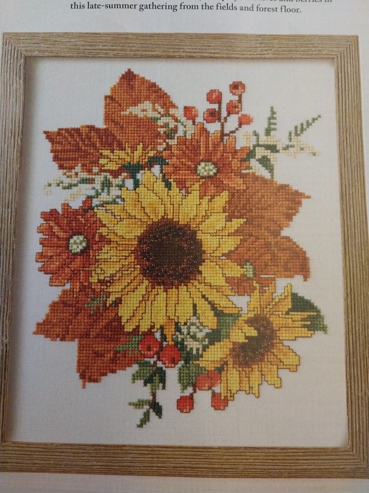 Seasonal Gathering Fall Harvest Cross Stitch Magazine PATTERN (V)-image