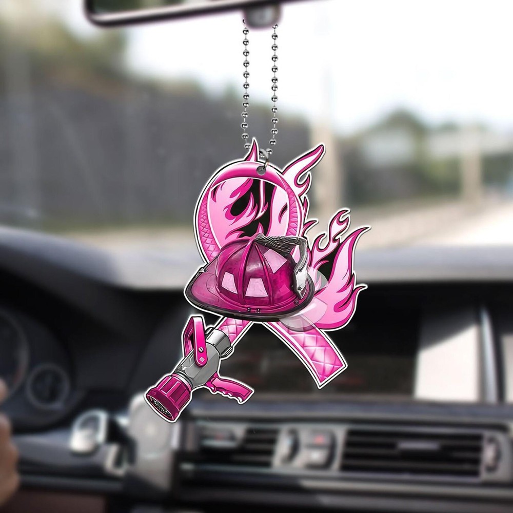 Breast Cancer Awareness Car Ornament  Breast Cancer Pink Ribbon October Ornament