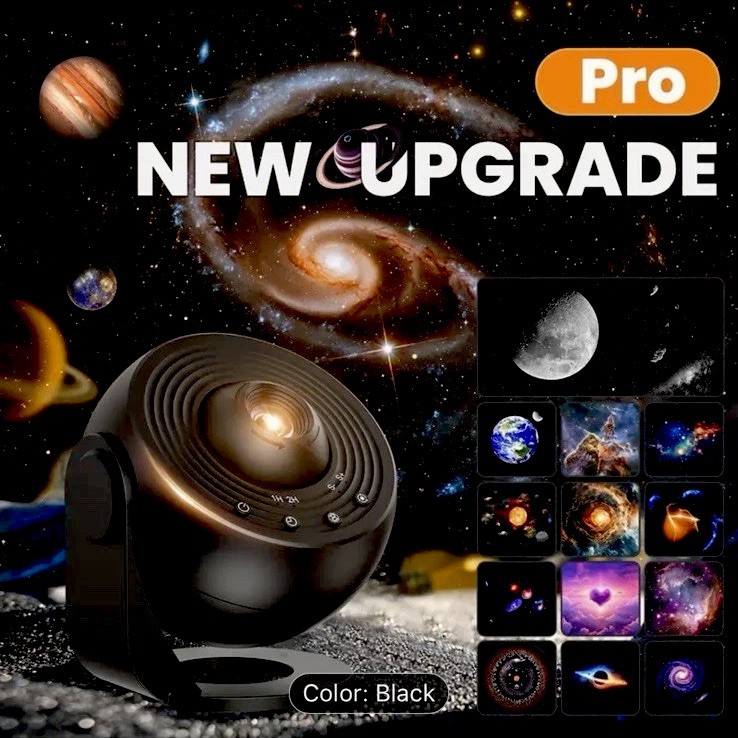 New PRO Planetarium Galaxy Projector 4K HD Rotating Starry Sky Night Light Bed