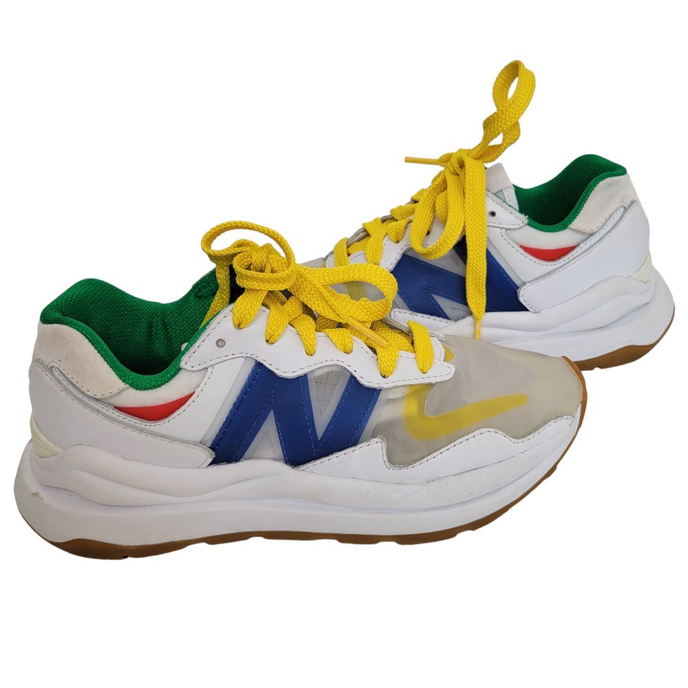 New Balance x Staud 51/40 Sneakers White Leather Colorblock Throwback Men 5.5