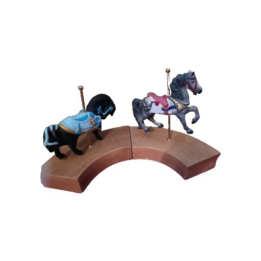 Vintage Circus Collectibles Carousel 2 Horses.