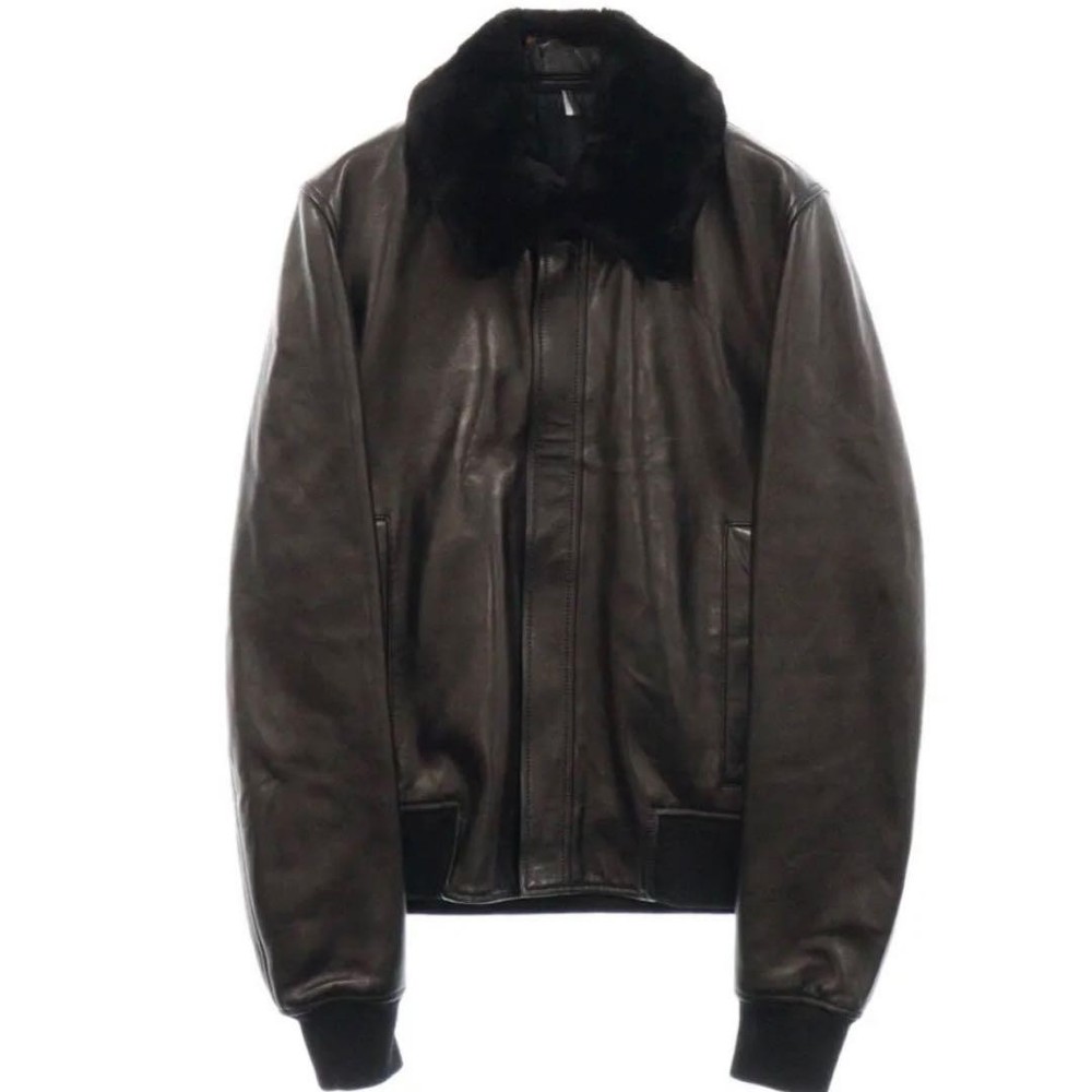 Dior Homme Lamb Leather Fur Collar Jacket 12AW CRISVANASSCHE Used