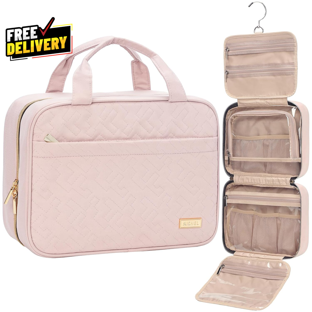 Women's Hanging Travel Toiletry Bag Portable Organizer for Toiletries