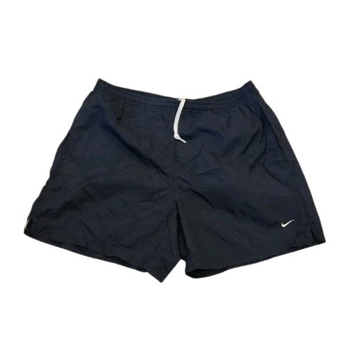 Vtg Nike Swoosh Nylon Windbreaker Midnight Navy Drawstring Shorts! Size M
